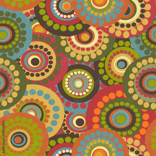 Seamless floral pattern with doodle flowers