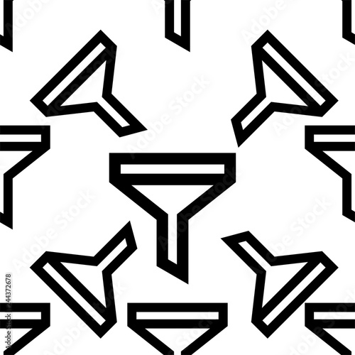 Filter Icon Seamless Pattern, Add Apply Remove Sort Various Task Filter Icon