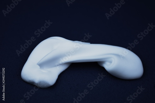 white shaving foam