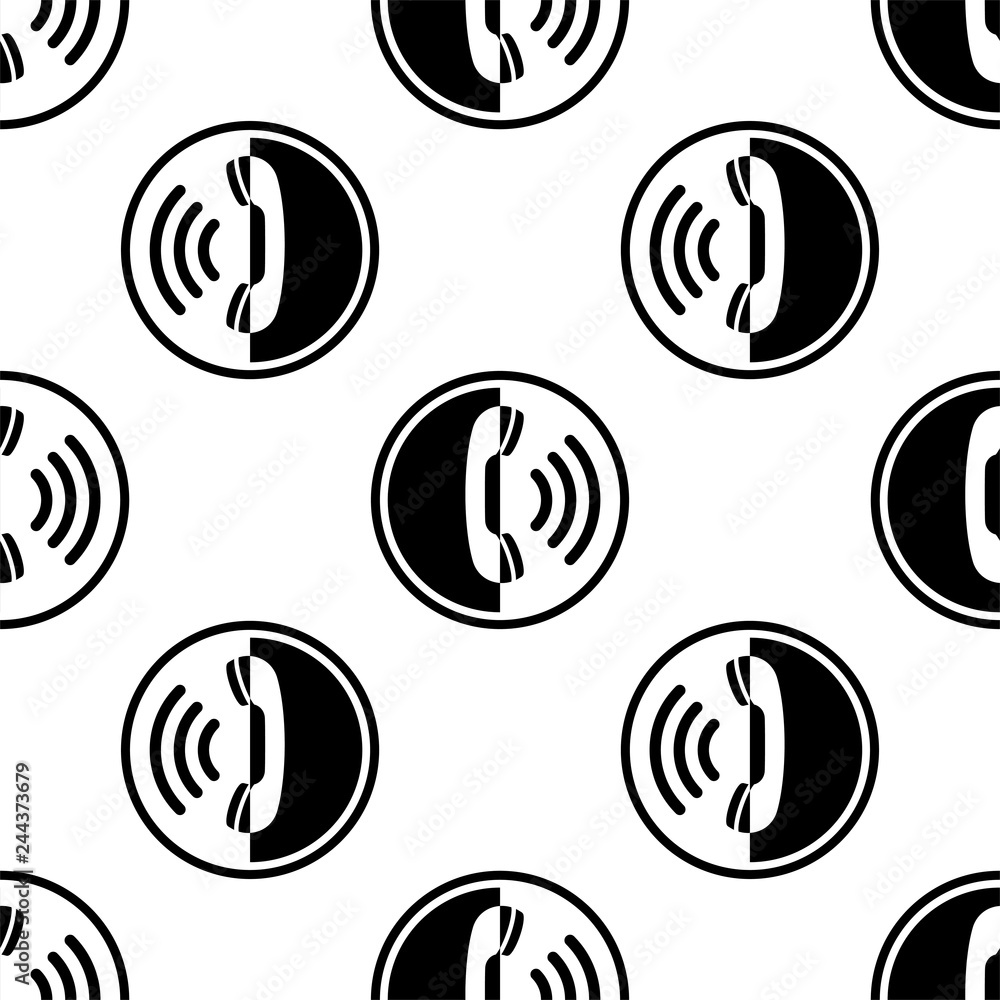 Telephone Receiver Icon Seamless Pattern Telephone Receiver Icon Seamless Pattern