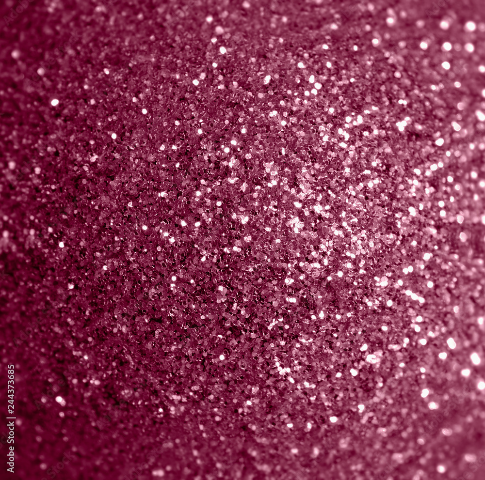 Closeup of pink glitter texture Closeup of pink glitter texture