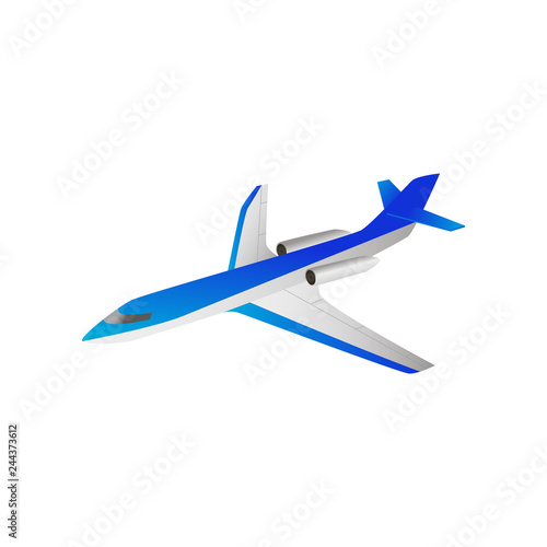 Iron bird plane in the sky. Jet plane with turbines.
