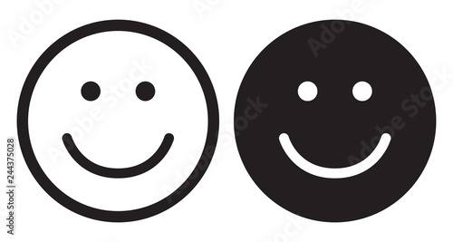 Obraz na płótnie Smile icons. Happy face symbols. w salonie