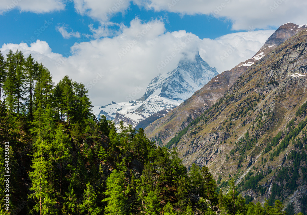 Summer Matterhorn Alps mountain, Swiss