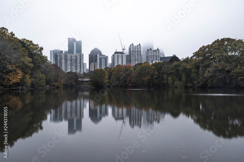 Atlanta Midtown City Skyline from Piedmont Park