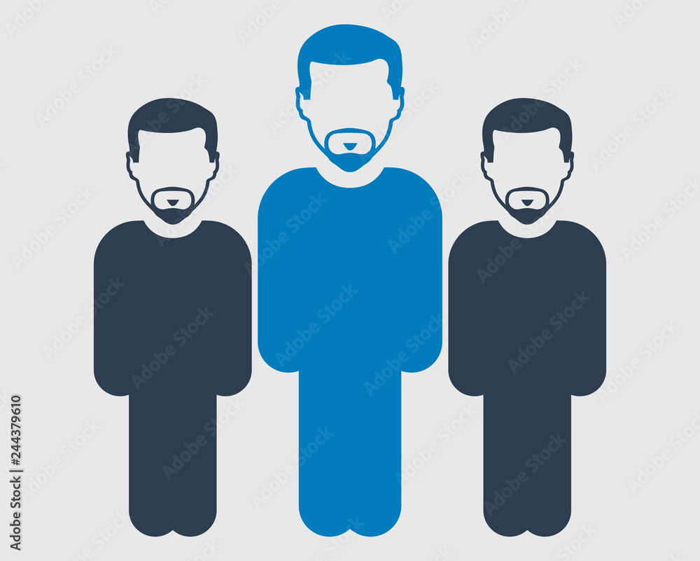 User Team Icon. Standing Male symbols on gray background. Flat style vector EPS. User Team Icon. Standing Male symbols on gray background. Flat style vector EPS.