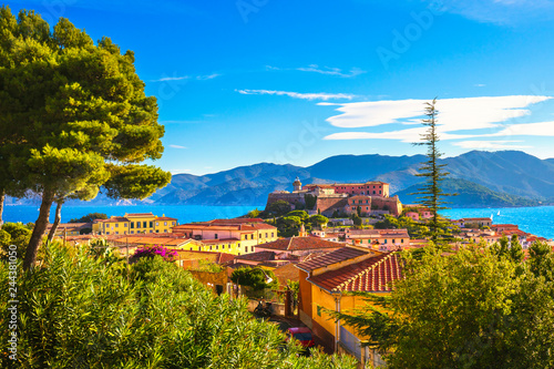 Obraz na płótnie Elba island, Portoferraio aerial view from fort