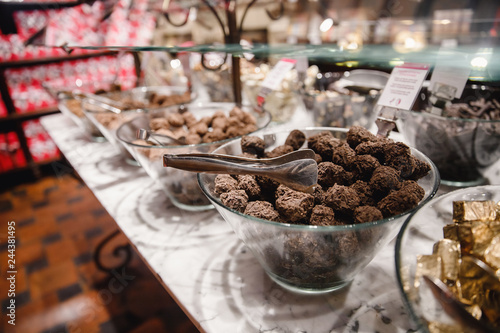 Belgium traditional chocolate brussels shop bakery candy © Parilov