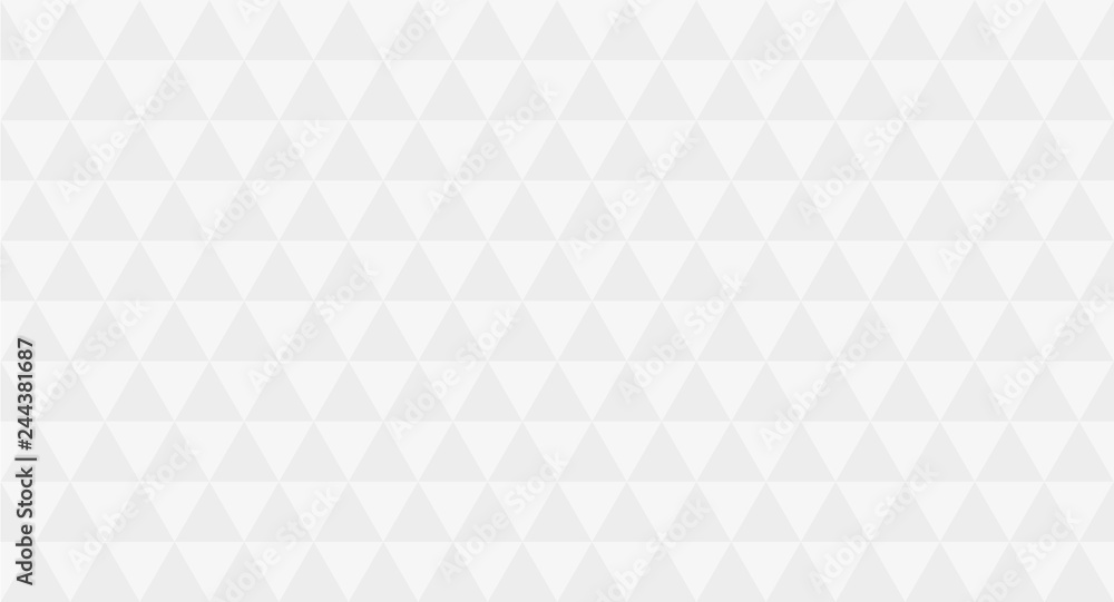 Fototapeta premium Geometric seamless pattern of triangles on white background.