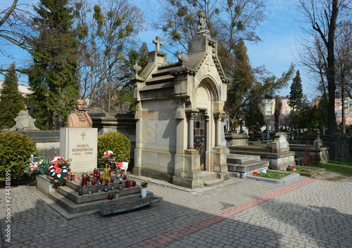 Lychakiv Cemetery in Lviv, Ukraine photo