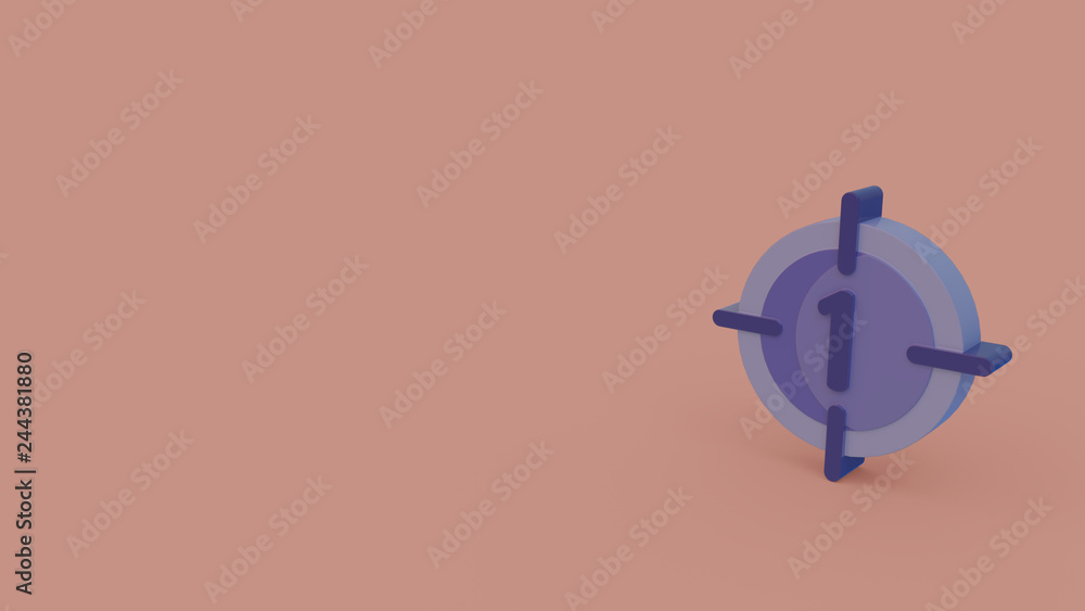 Obraz premium 3d icon of countdown