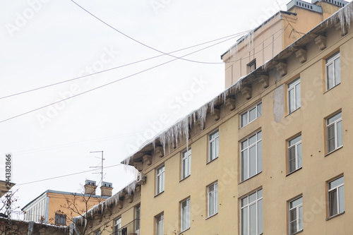 icicles on the facade