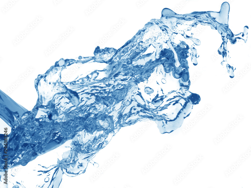 blue water on a white background blue water on a white background