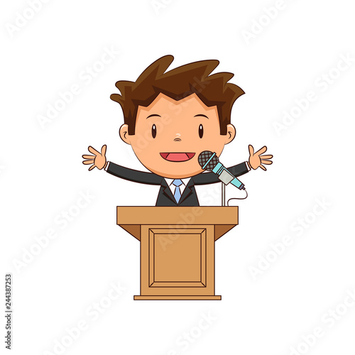 Child podium speech