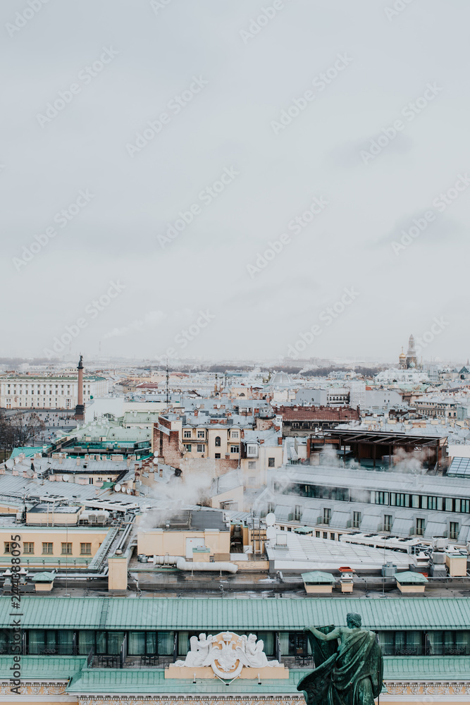 Fototapeta premium Vue aérienne de Saint Petersbourg 