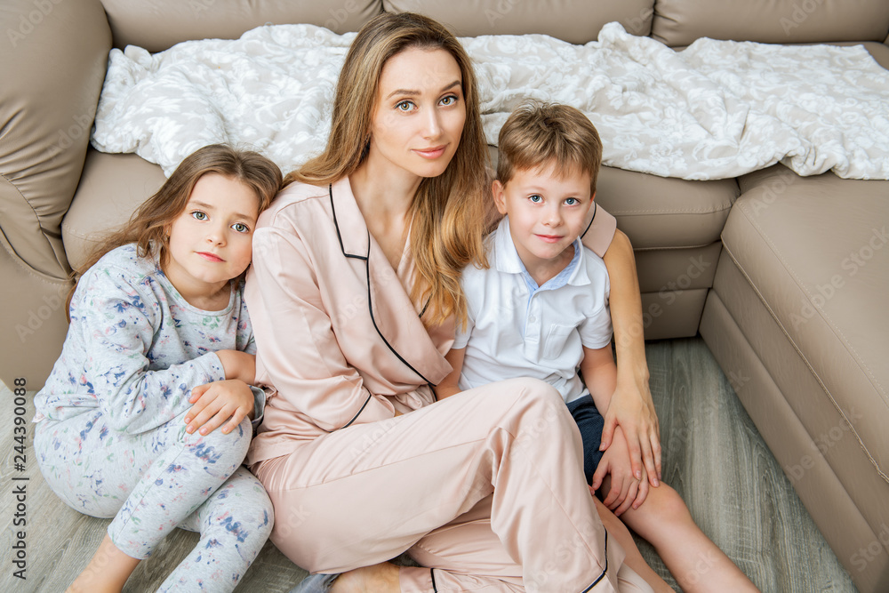 harmonious family of three people harmonious family of three people