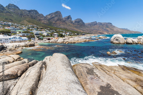 Bakoven beach, twelve apostels view sunny day, Cape Town
