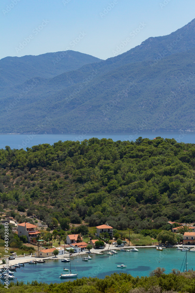View of Samos Island coastline