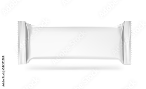 Flow package mockup. Vector illustration isolated on white background. It can be used in the adv, promo, package, etc. EPS10.