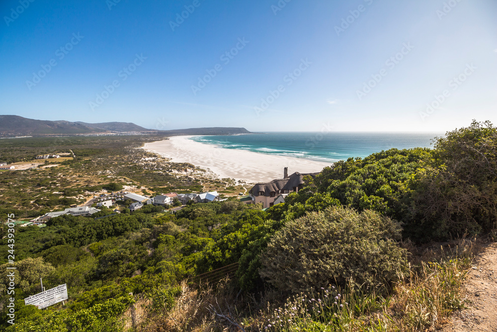 Chapmans peak drive nice view on beach below Chapmans peak drive nice view on beach below