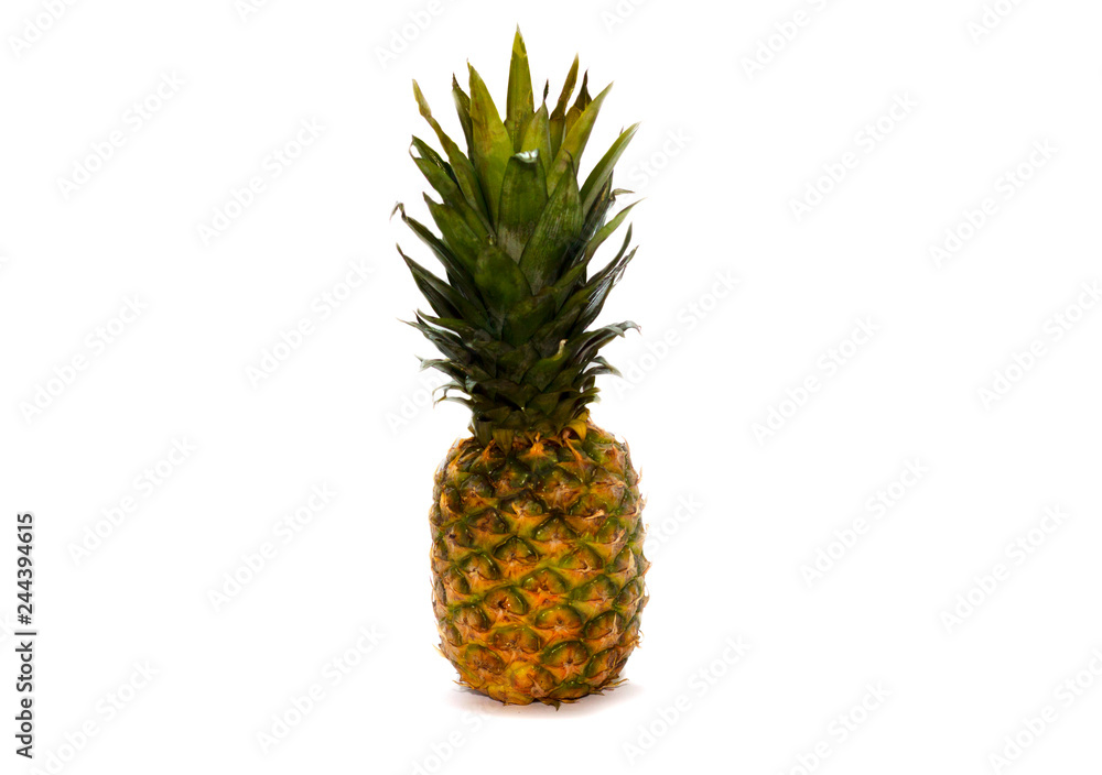 Single whole pineapple isolated on white background Single whole pineapple isolated on white background