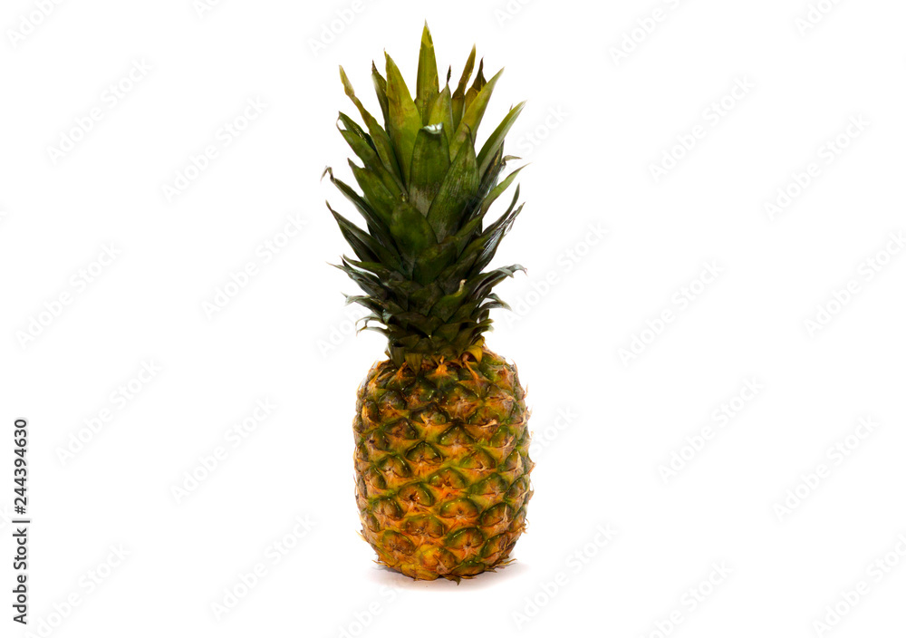 Single whole pineapple isolated on white background Single whole pineapple isolated on white background