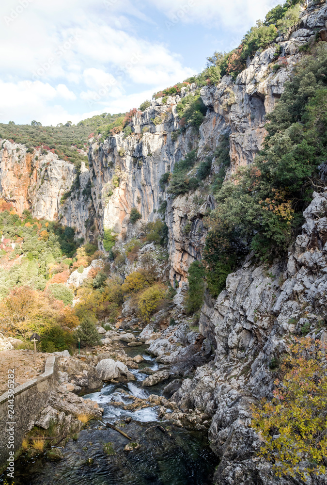 Beginning of the Guadalquivir river in the Sierra de Cazorla in the Spanish province of Jaen on a sunny day.