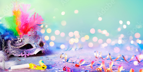 Carnival Mask With Blurred ...