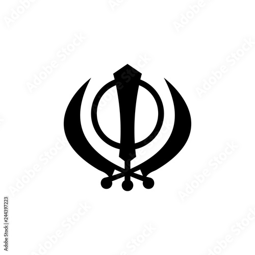 religion symbol, Sikhism icon. Element of religion symbol illustration. Signs and symbols icon can be used for web, logo, mobile app, UI, UX