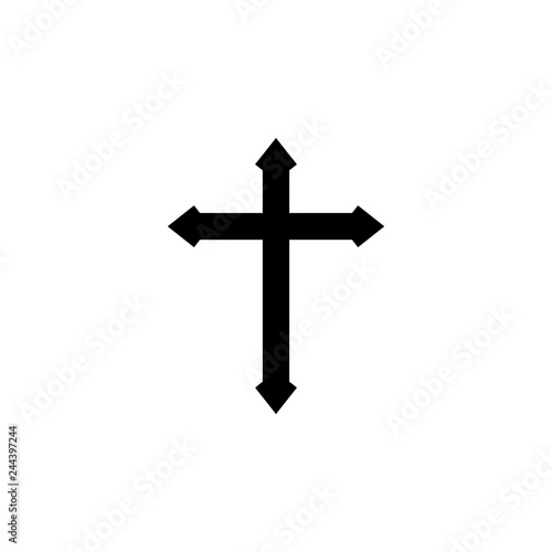 religion symbol, cross icon. Element of religion symbol illustration. Signs and symbols icon can be used for web, logo, mobile app, UI, UX