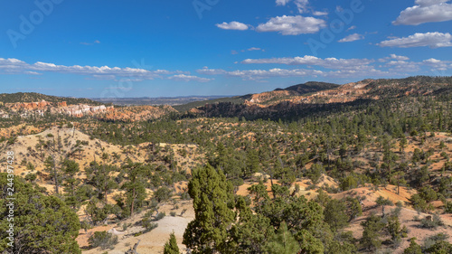 panoramic view of Bryce Canyon National Park from Utah State Route 12 (Scenic Byway 12) in Garfield County, Utah © ssmalomuzh