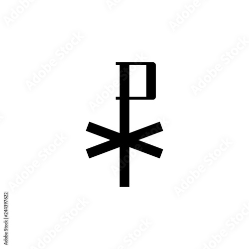 religion symbol, chi rho icon. Element of religion symbol illustration. Signs and symbols icon can be used for web, logo, mobile app, UI, UX