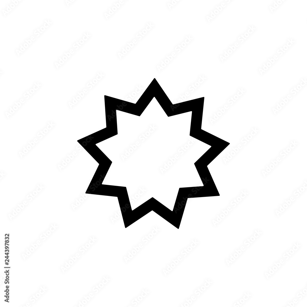 religion symbol, Baha icon. Element of religion symbol illustration. Signs and symbols icon can be used for web, logo, mobile app, UI, UX religion symbol, Baha icon. Element of religion symbol illustration. Signs and symbols icon can be used for web, logo, mobile app, UI, UX