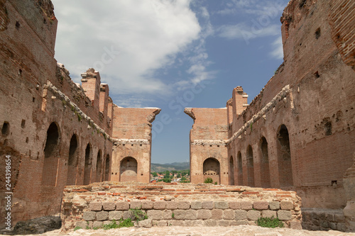 Historical library in the Red Basilica at the foot of the ancient city of Per...