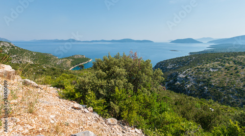 Morning hazy summer sea, Croatia