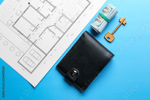 Project of house, wallet, k...