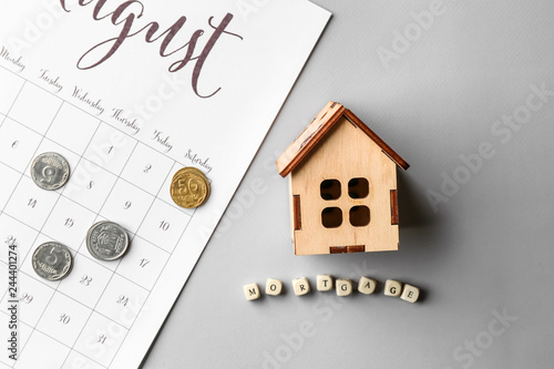 Figure of house, calendar a...