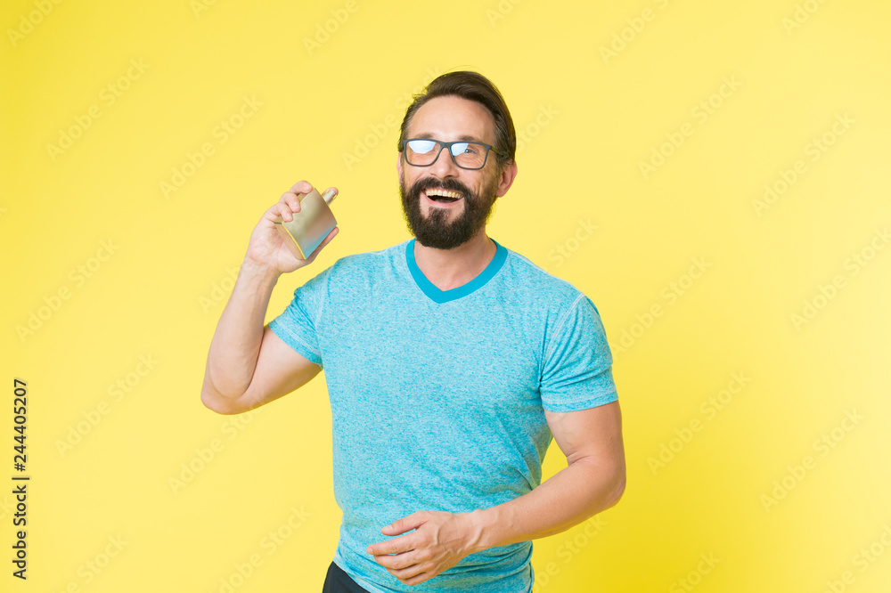 © be free - Amazing benefits of using perfumes. Man bearded handsome hold bottle perfume. Wearing perfume is enhancing mood. How choose perfume for men according to occasion. Make sure smell fresh throughout day