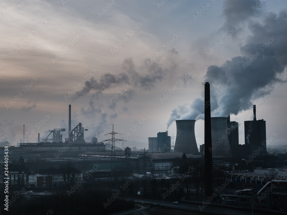 Stahlwerk im Ruhrgebiet, Deutschland