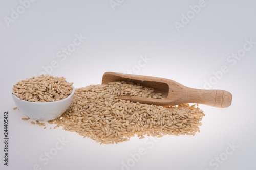 Oat Grains. Pile of grains, isolated white background