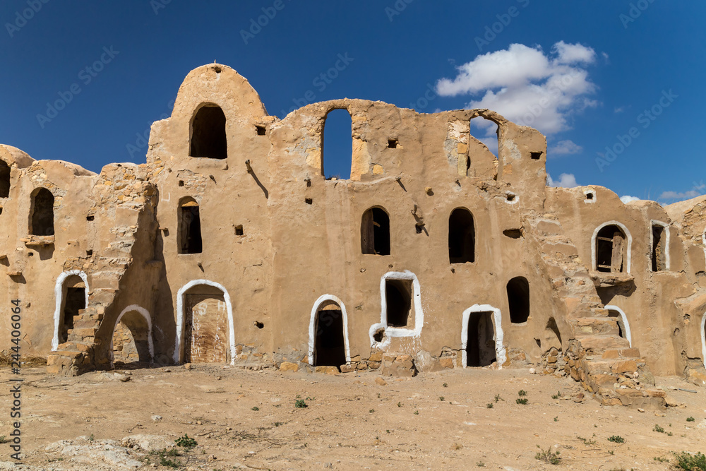 Granaries (grain stores) of a berber fortified village, known as  ksar.  Ksar Jlidet, Tunisia