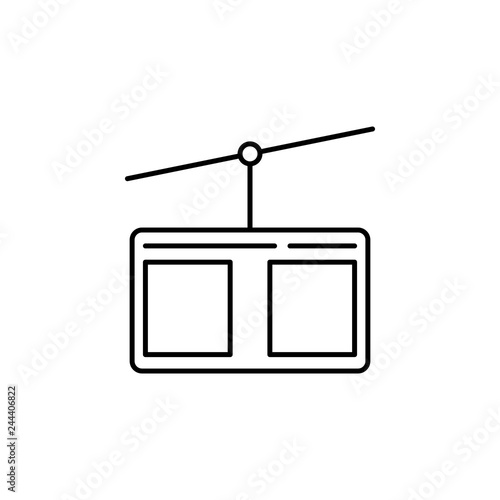 cable car, winter outline icon. Element of winter sport illustration. Signs and symbols icon can be used for web, logo, mobile app, UI, UX