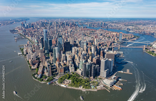 Fototapeta Naklejka Na Ścianę i Meble -  Aerial photography of New York City