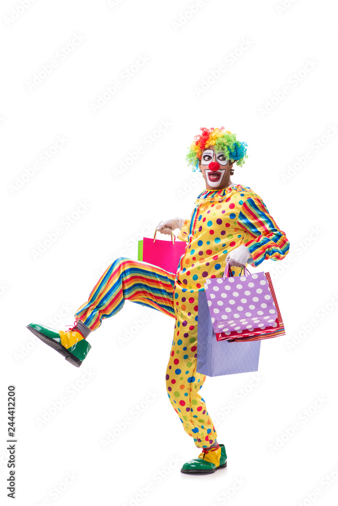 Funny clown isolated on white background Funny clown isolated on white background