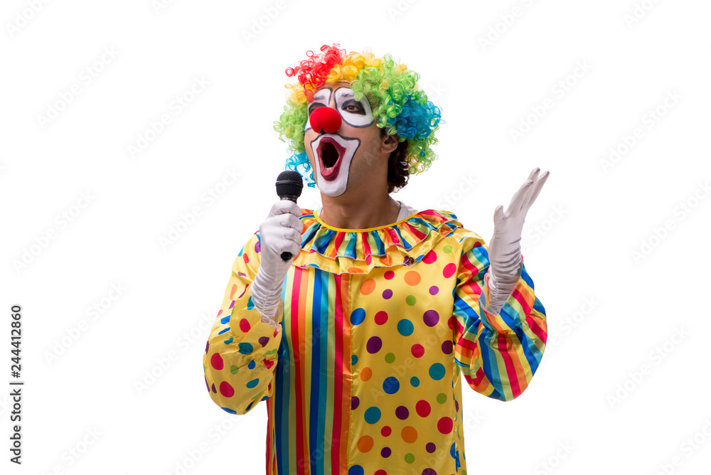 Funny clown isolated on white background Funny clown isolated on white background