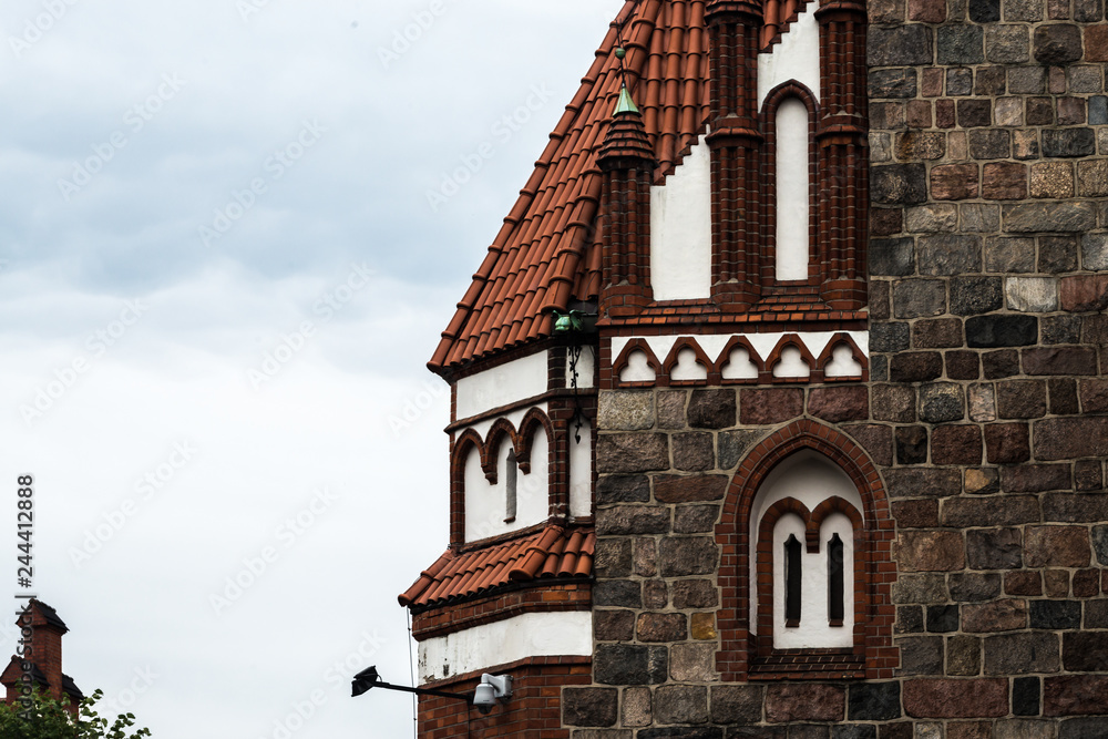 Sopot, Poland: Garrison church in cloudy day Sopot, Poland: Garrison church in cloudy day