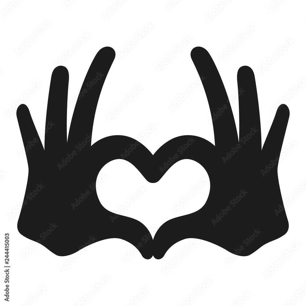 Obraz premium Icon hands heart love