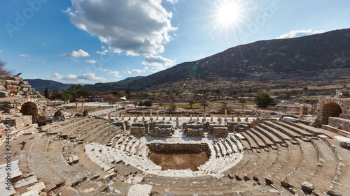 View of the coliseum in the Efesus city in Turkey photo