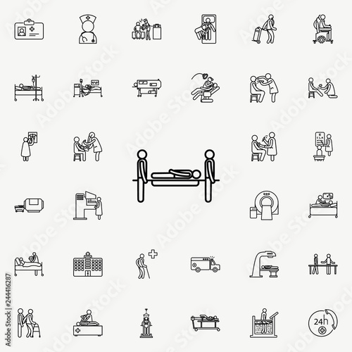 stretcher icon. Hospital icons universal set for web and mobile