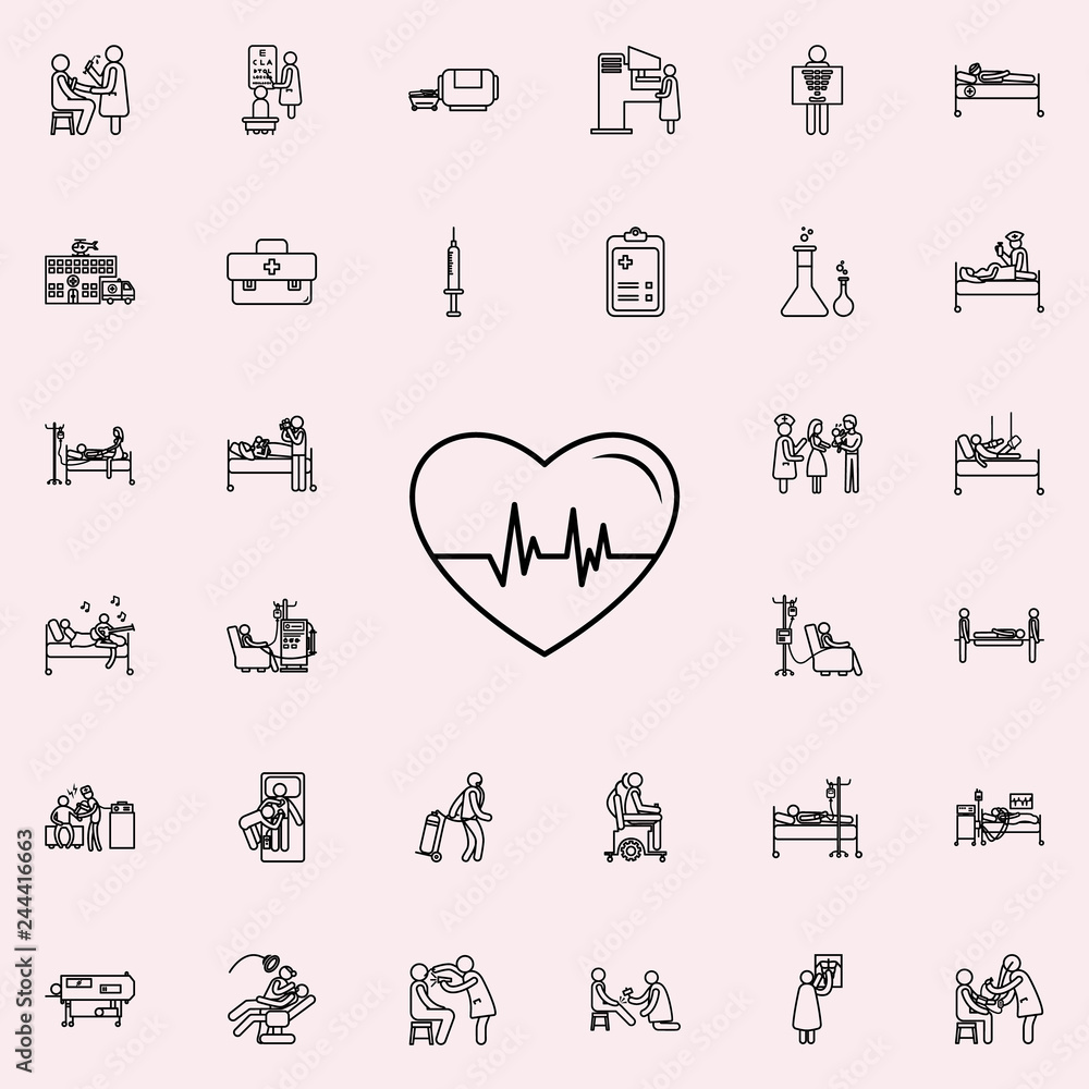 palpitation icon. Hospital icons universal set for web and mobile